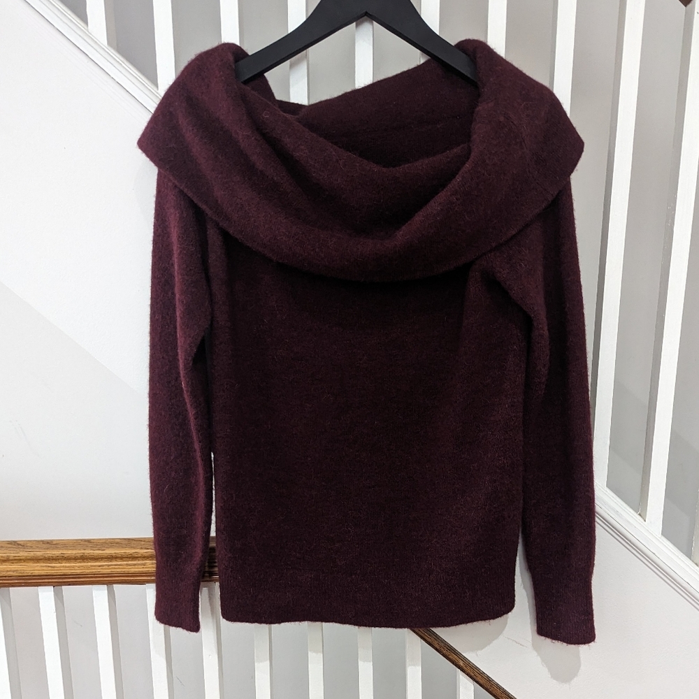 BNWOT Club Monaco Alpaca wool off the shoulder sweater